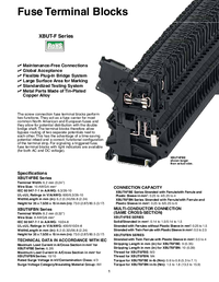 Thumbnail of document Data Sheet - XBUT6FBNL250 Fuse Terminal Blocks, 8.2mm Width, 150/250V, 05 to 2.5A